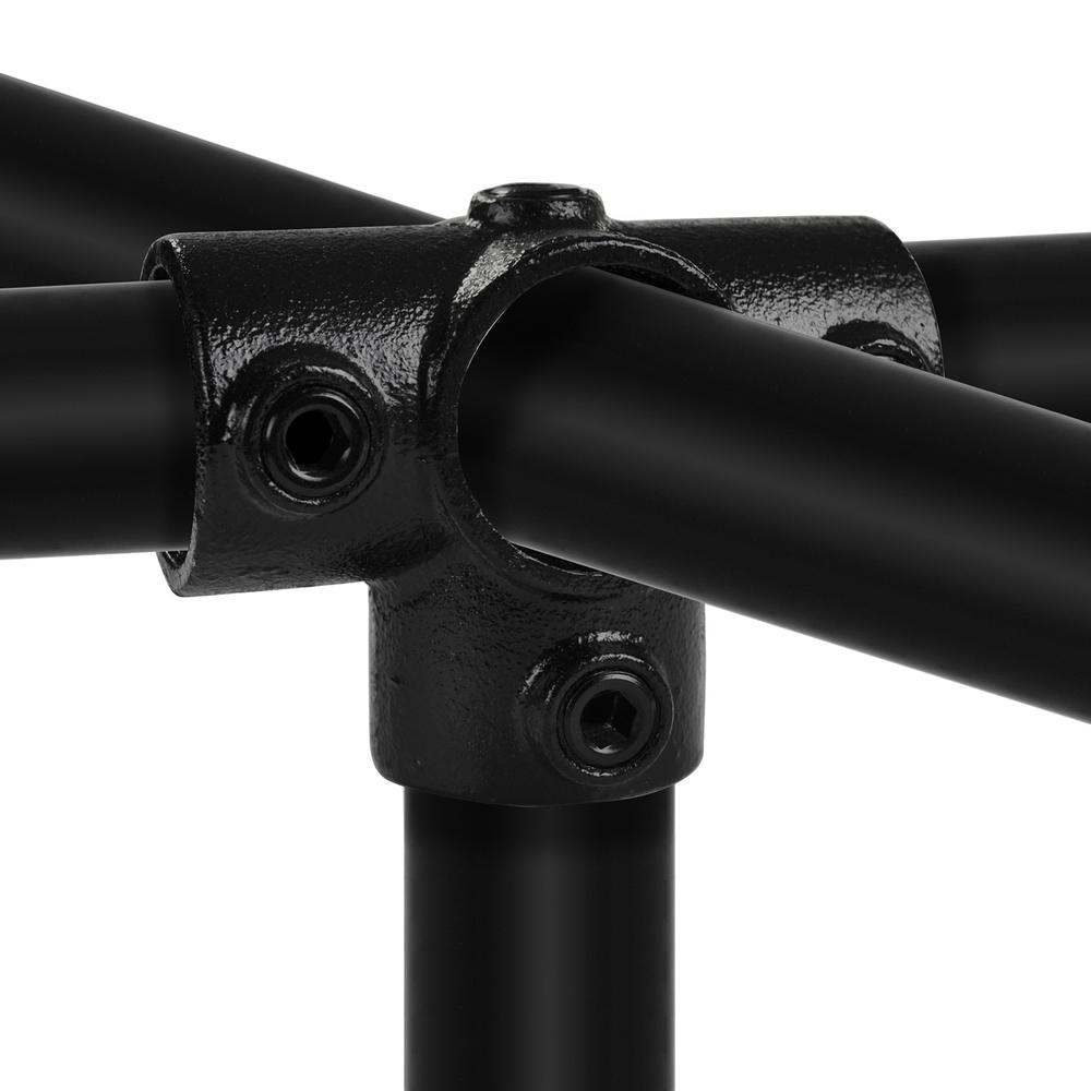 Doos T-stuk met zij-uitgang - zwart-A / 21,3 mm (80 stuks)